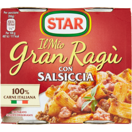 Ragu star con salsiccia 2x180g.
