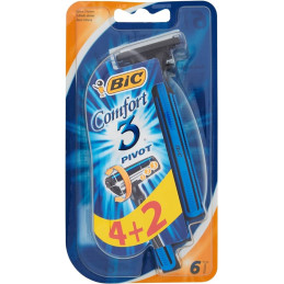 BIC Comfort 3 Pivot golarka  jednorazowa, 6 sztuk